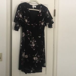 Black floral dress